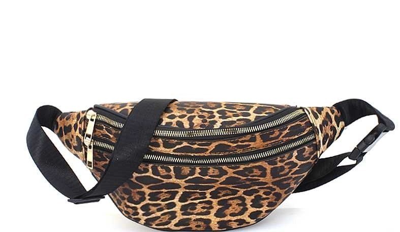 snake print waist bag